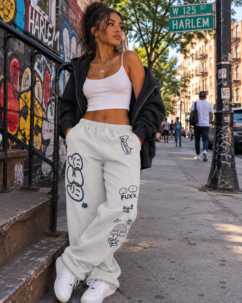 Y2K Vintage Letter Print Street Sweatpants
