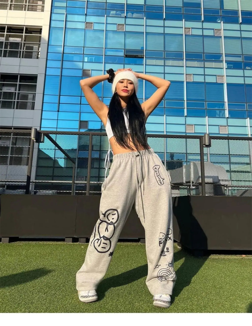 Y2K Vintage Letter Print Street Sweatpants