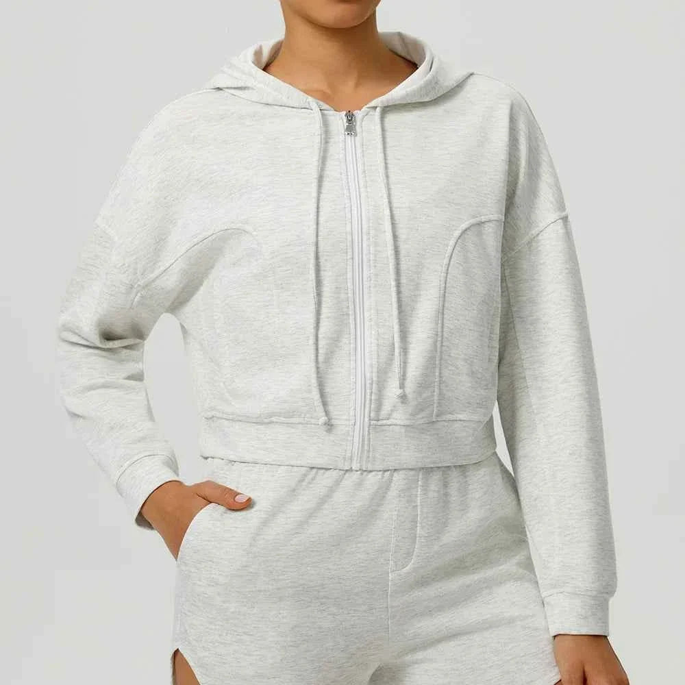 Women’s Hooded Zip-Up Yoga Running Jacket