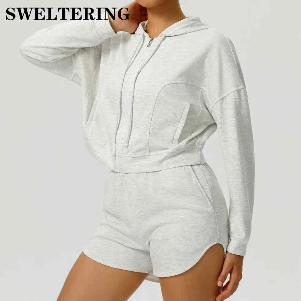 Women’s Hooded Zip-Up Yoga Running Jacket