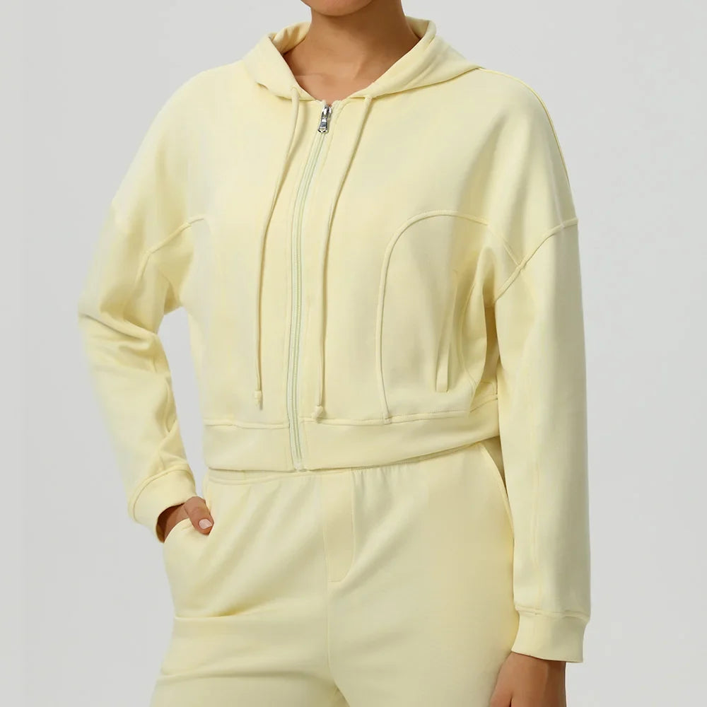 Women’s Hooded Zip-Up Yoga Running Jacket